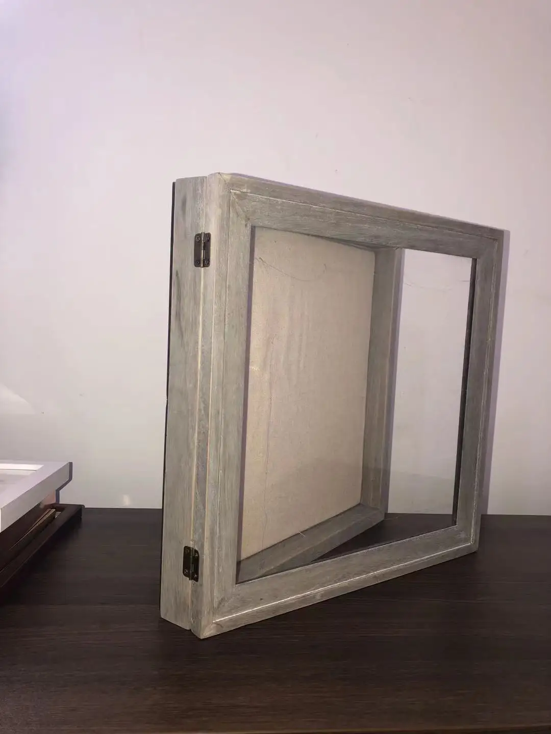 Wholesale Black Archaize Gray Wood Frame the Door With a Lock or Magnet Solid 8x10 11x14 12x12 Inch Display 3D Shadow Box