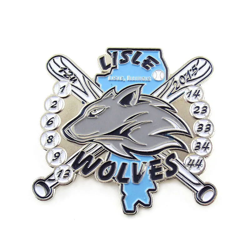 Factory Directed Custom Badges Sports Baseball Pins Enamel Badge Metal Souvenir Maker