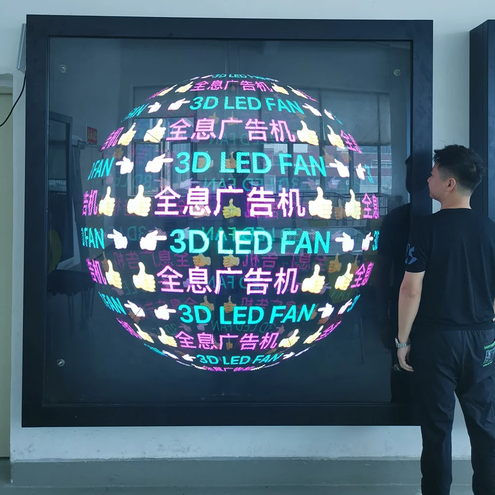 Wiikk Z4 Transparent Large Hologram 150cm 2880 LED Projector Hologram Circular TV 3D Hologram Led Fan