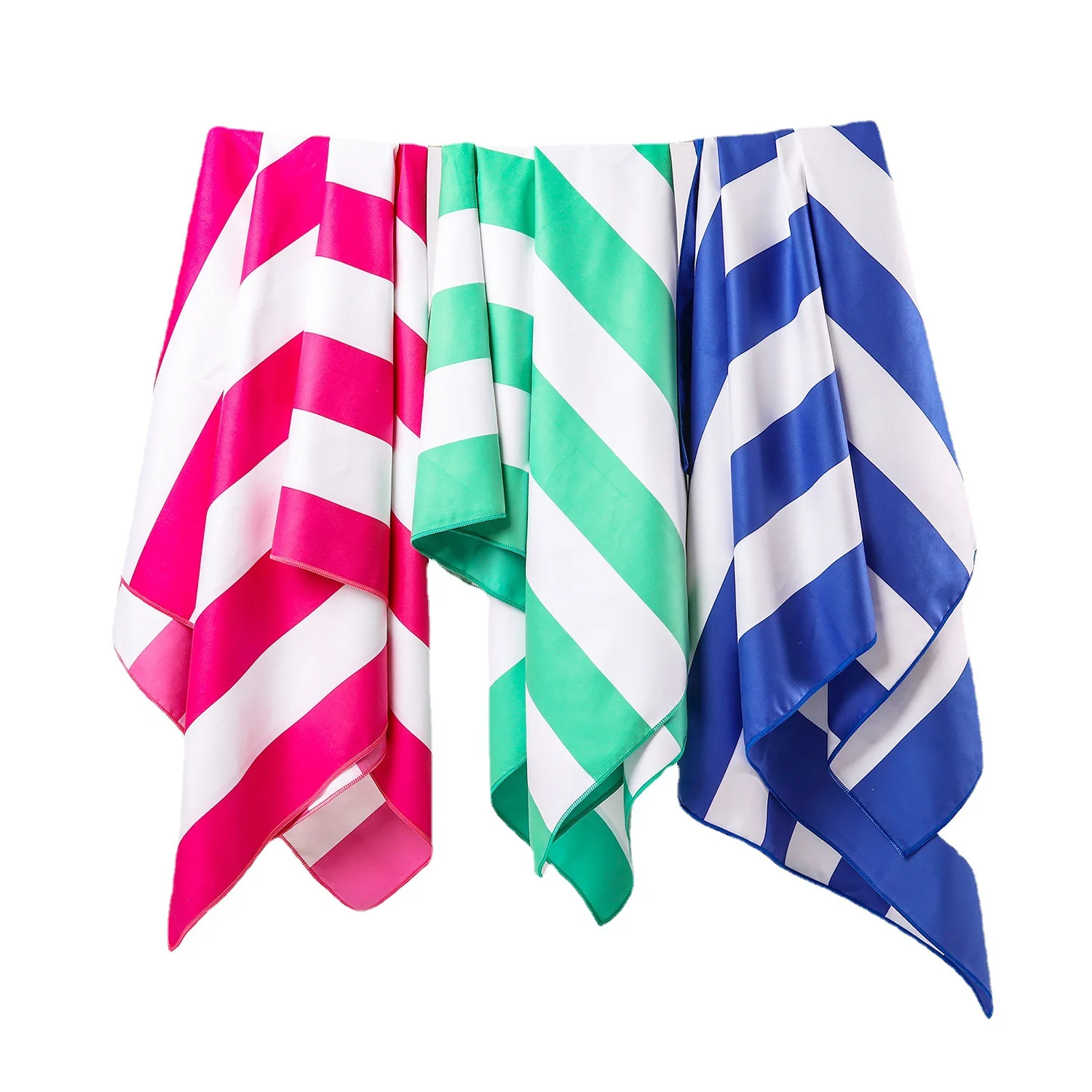 Multi-purpose 100% Microfiber Fabric Super Absorbent Quickly Drying Suede Plain Color Sublimation Printed Beach Towel