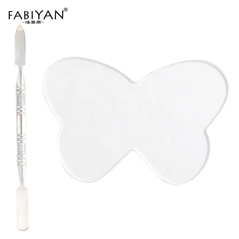 Acrylic Butterfly Mixing Palette with Spatula