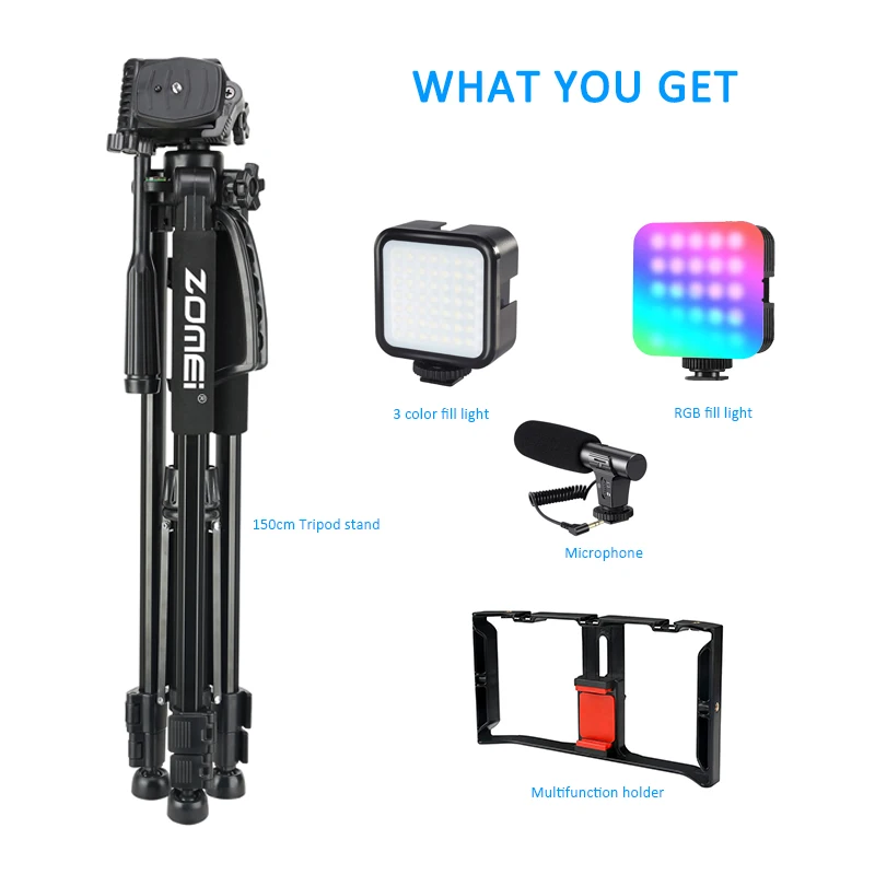 Vlogging Starter Smartphone Phone Kit Lighting Hands Free Blog Youtube Camera For Type C Travel Beginners Vlogging Kit