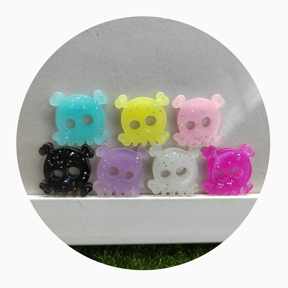 Resin Cartoon Bowknot Ghost Flatback Cabochon Figurines Appliques Home Decor Crafts DIY Halloween Scrapbook