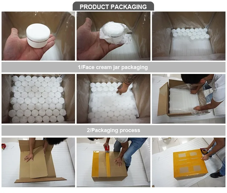2 4 6 7 8 10 12 14 16Oz 30 50G 200 420 500Ml Small Frosted Black White Plastic Cosmetic Cream Container Jar With White Lids