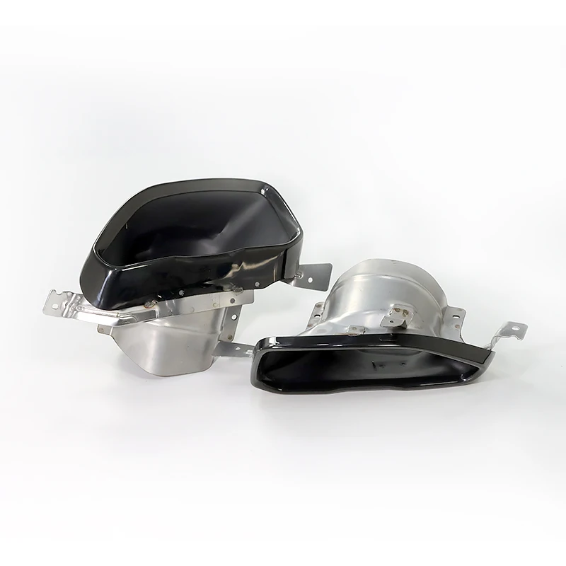 Square black stainless upgrade M340 car exhaust tips for BMW 3 series G20 G28 320 325 330