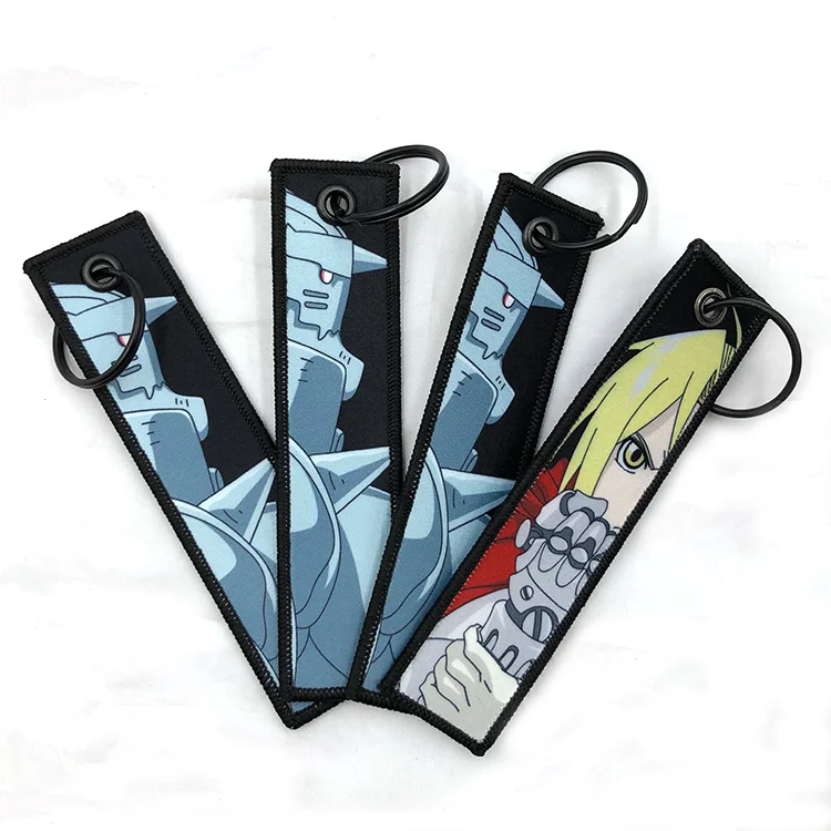 Милый аниме мультфильм роскошный персонализированный оптовый пользовательский брелок для ключей с сублимационной биркой