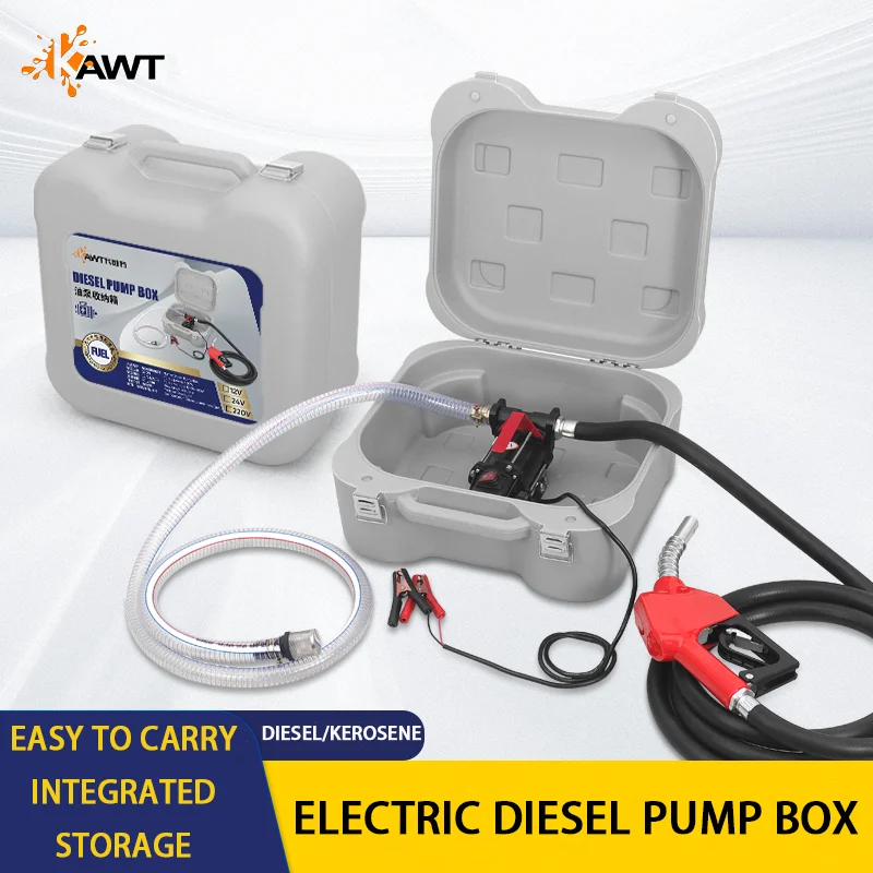 Cavitt Portable Fuel Pump 220V Diesel Pump Box Fuel Pump Set With Explosion-Proof Tubes And Self-sealing Gun