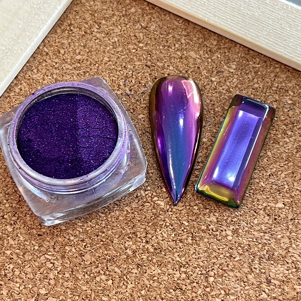 Color changing Chameleon Magic Mirror Effect nail art dipping Pigment Powder for Nails