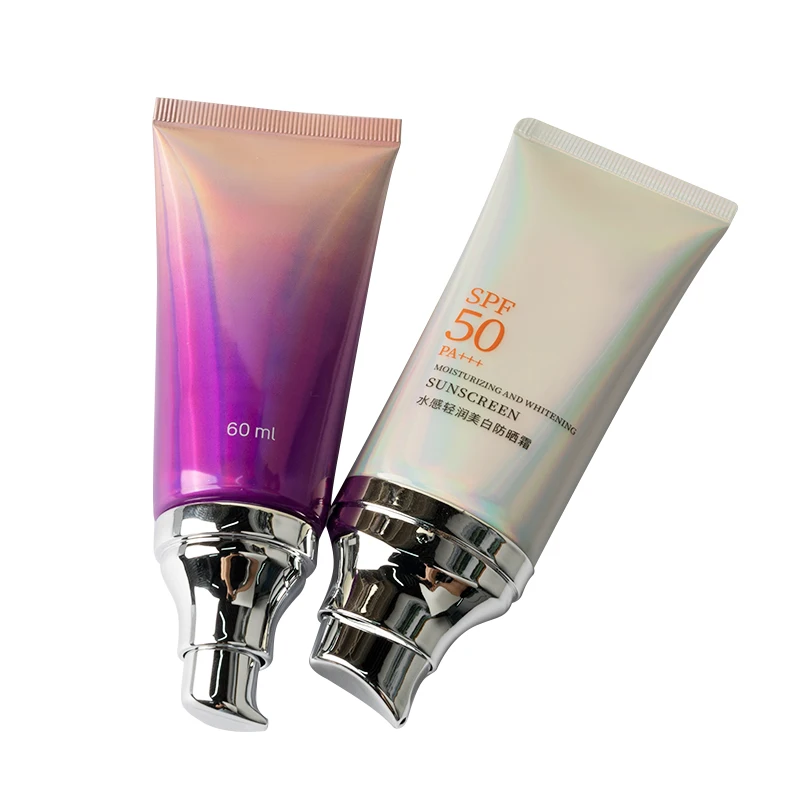 Молоко-косметический контейнер выдавливающая пластиковая трубка алюминиевая для крема глаз 60 г пустая Косметическая