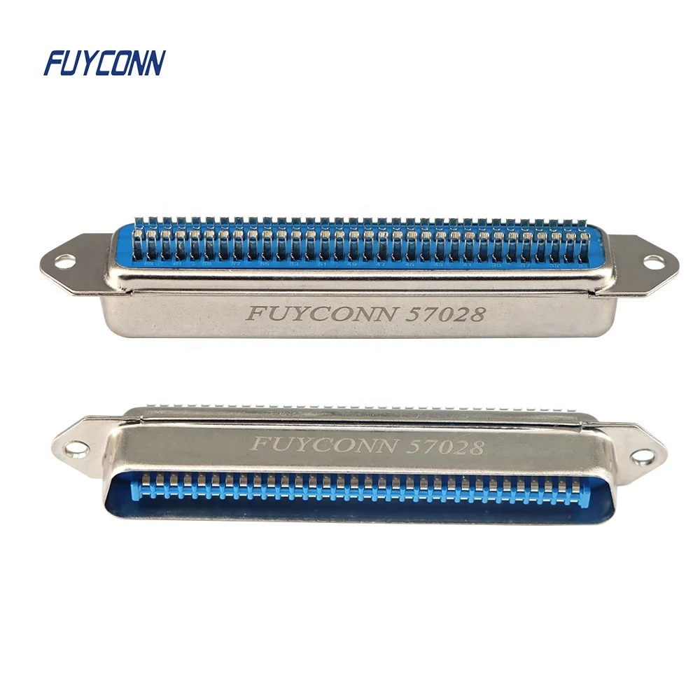 57-10640 Solder Cup Centronic Connector, 64pin Male Amphenol Replacement 5710640 Plug Ribbon Centronics Connector