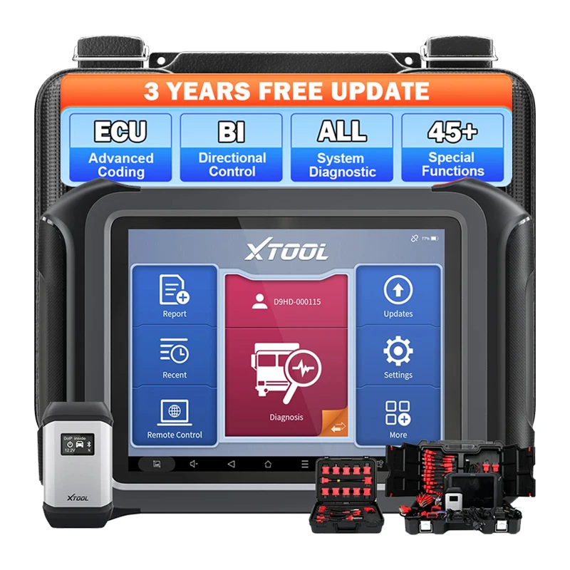 XTOOL D9HD 12/24V Trucks Diagnostic Scan Tool Heavy Duty Truck Diagnostic Tool OBD2 Code Reader Auto Scanner with 42+ Services