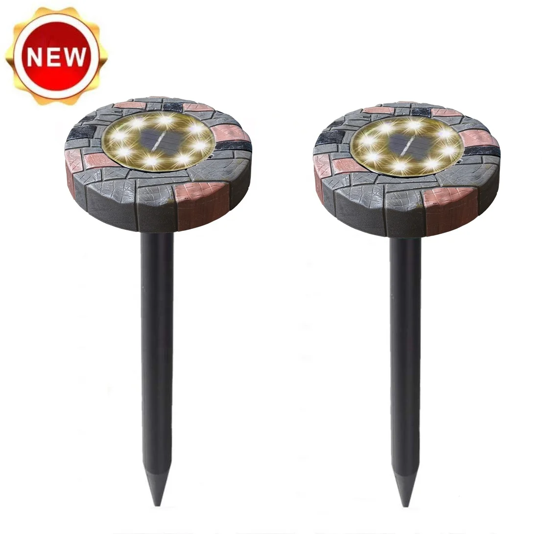 
New LED Solar Powered Sonic Mole Repellent 2 Pack Mole Repellent Solar Powered for Lawn Garden Yard Outdoor Pest Control Rodent 