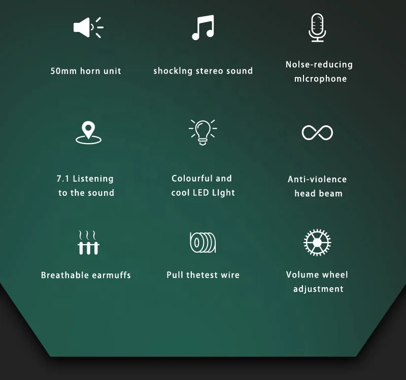 2021 hot sale 7.1 Sound channel gaming headset RGB glare noise cancellation gaming earphone high quality headphones with mic