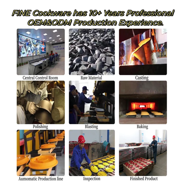 Household Items Enamel Cast Iron Round Cooking Pots Casserole Enameled Cast Iron Balti Dish Pot With Loop Handles