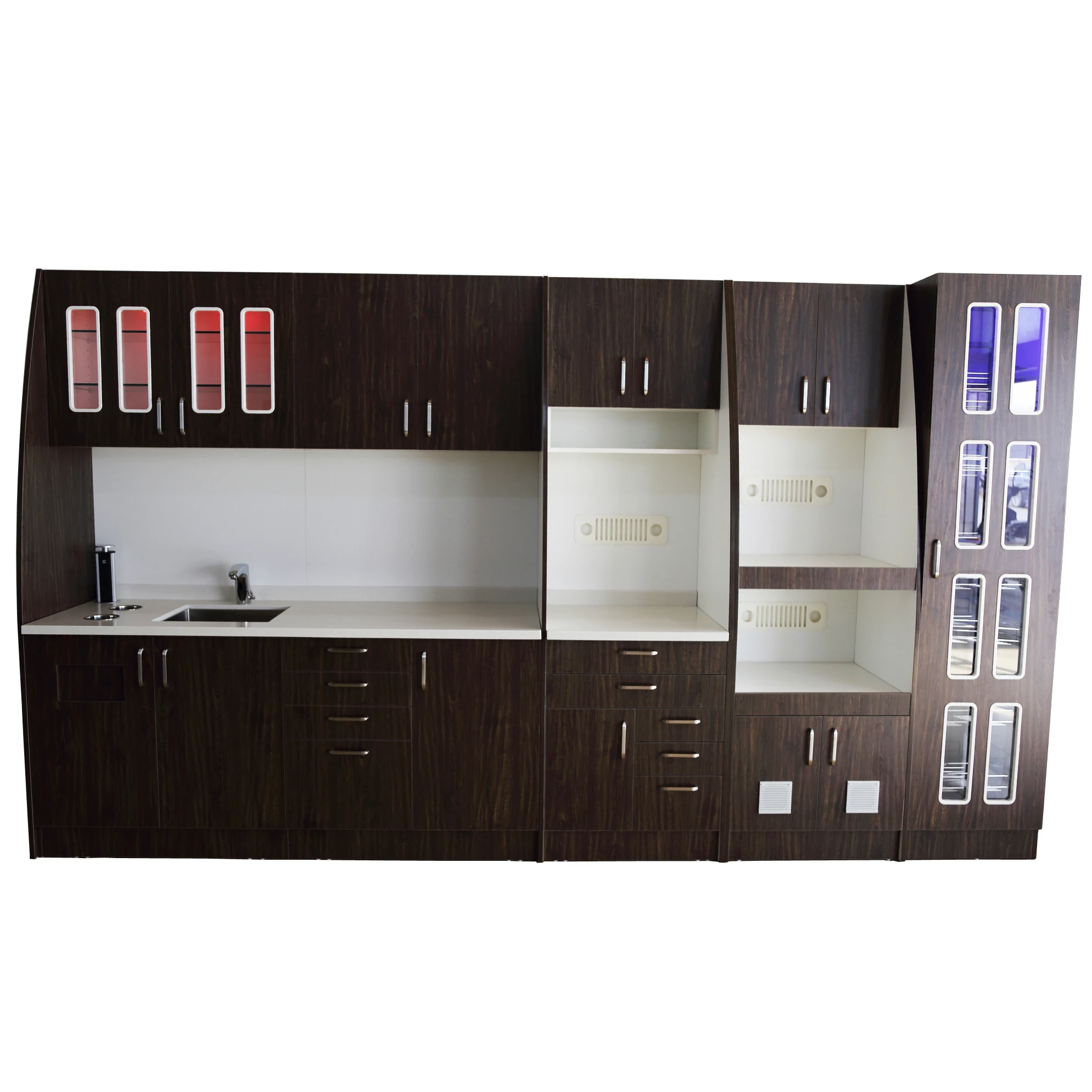 Customized medical furniture Dental clinic wall mounted storage cabinet
