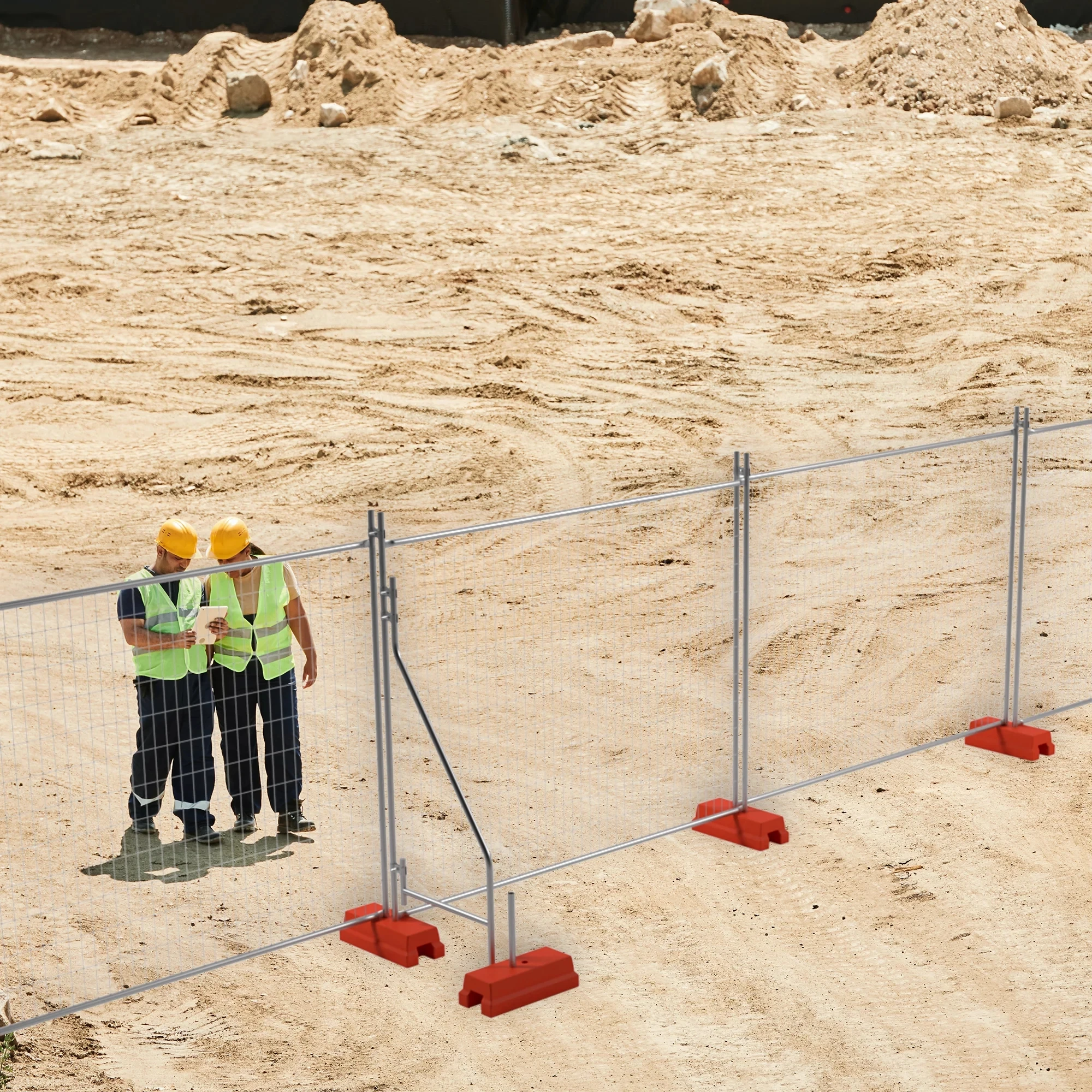 with bases Australia market hot dipped galvanized welded wire mesh backyard temporary fence net outdoor