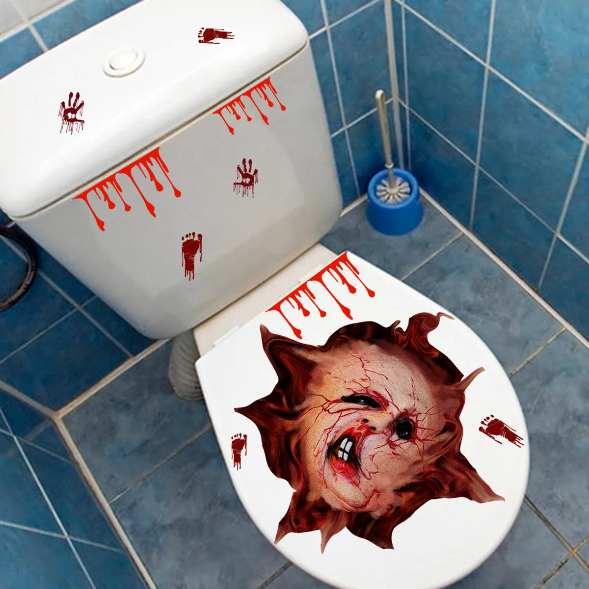  Halloween decoration halloween decor toilet stickers