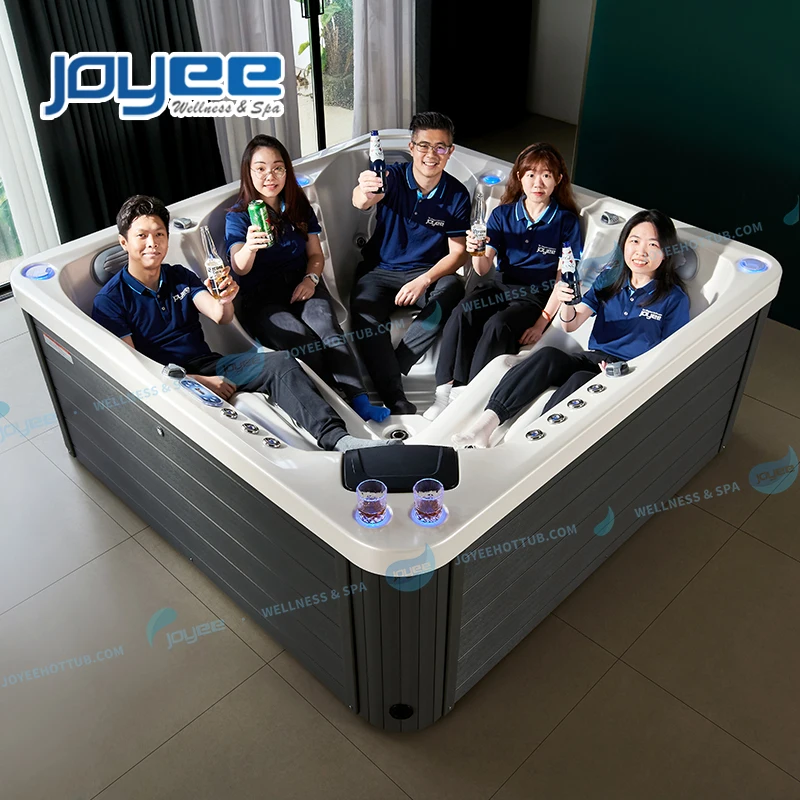 JOYEE Jacuzzis outdoor spa 5 person balboa hottub for sale cheap family use luxury acrylic massage jets whirlpool hot tub