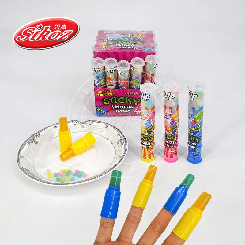 new style 2 in 1 finger candy with crystal candy