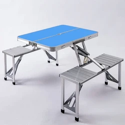 Lightweight Adjustable Portable Folding Aluminum Camp Table With Carry Handle