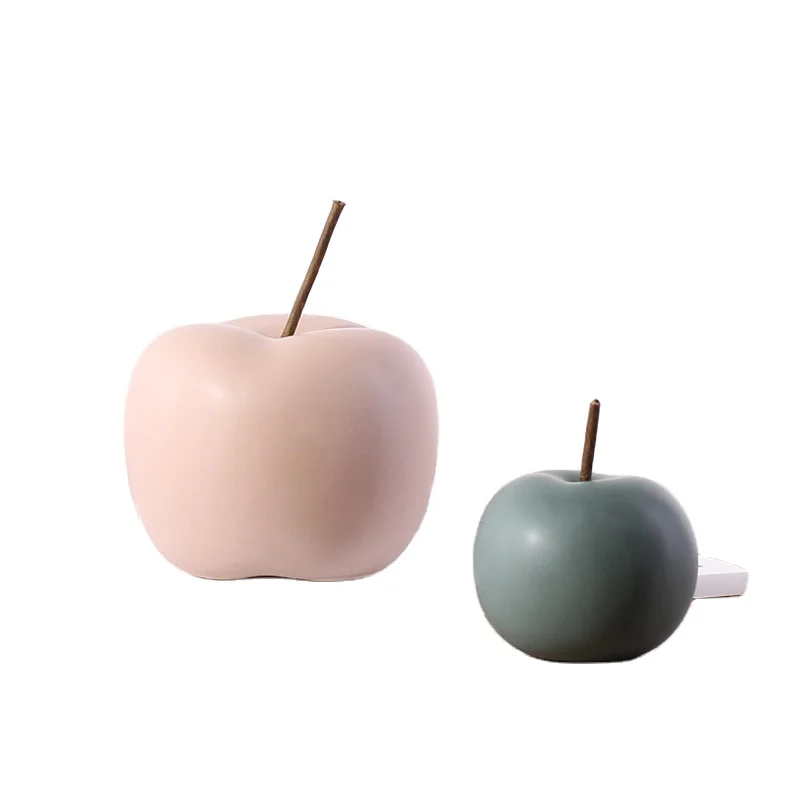 Color Glazed Ceramic Apples for Living Room Decoration