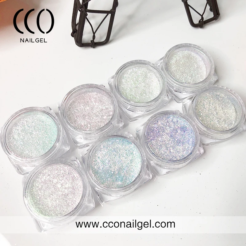 CCO gel nail polish art customize your private logo 0.5 g 1g Glitter Laser nail powder