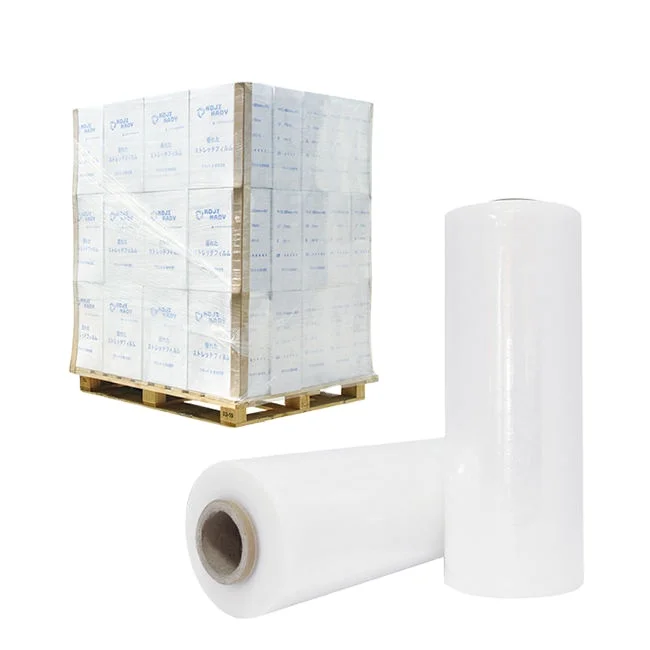 Waterproof Stretch Film Jumbo Roll Single-Sided Acrylic Adhesive PE Material for Machine Use in Carton Sealing