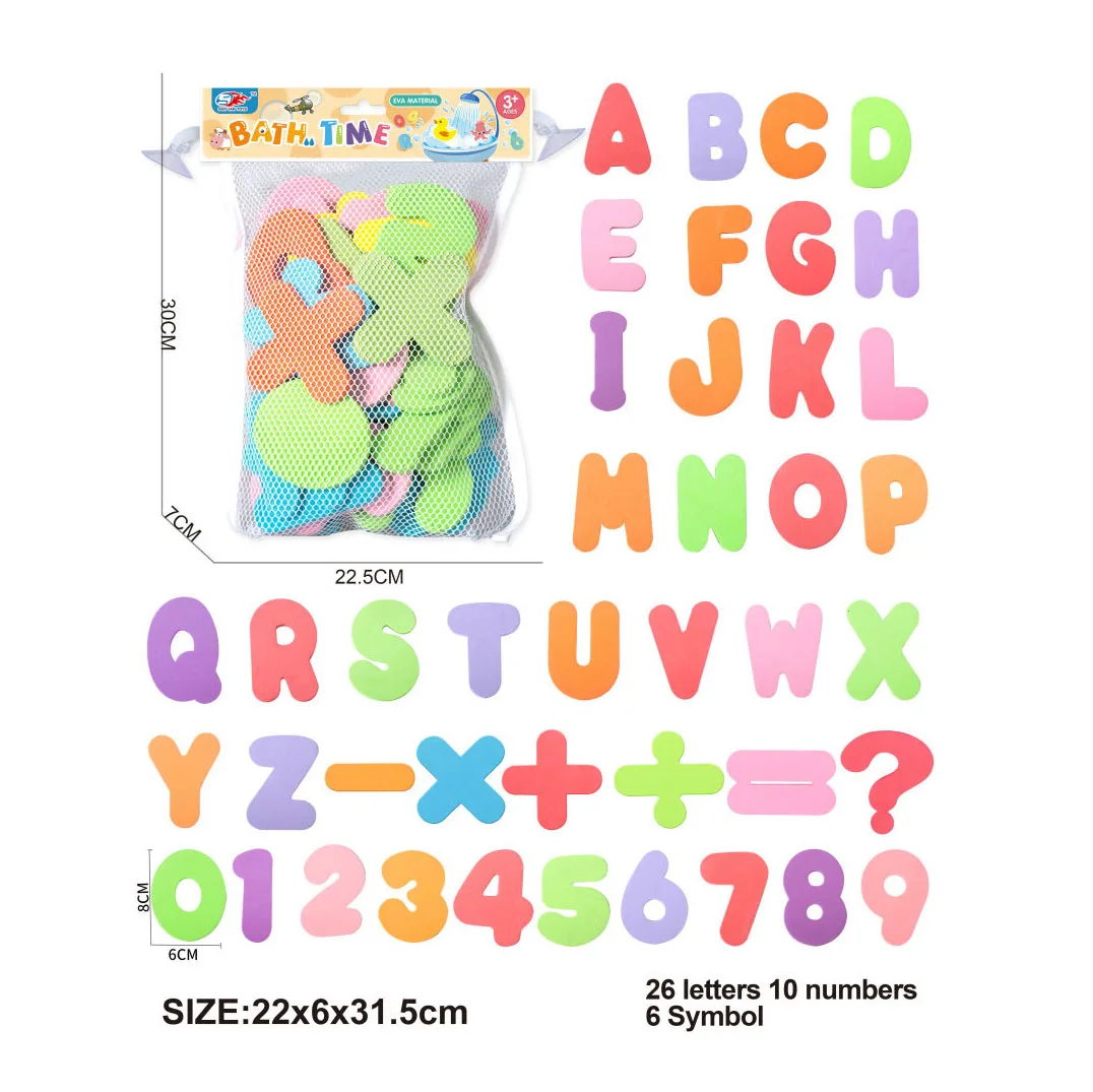 New Arrival Baby Bath Alphanumeric Letter Puzzle Bath Toys Water Bathing Toy For Children Early Educational Fun Learning Toys