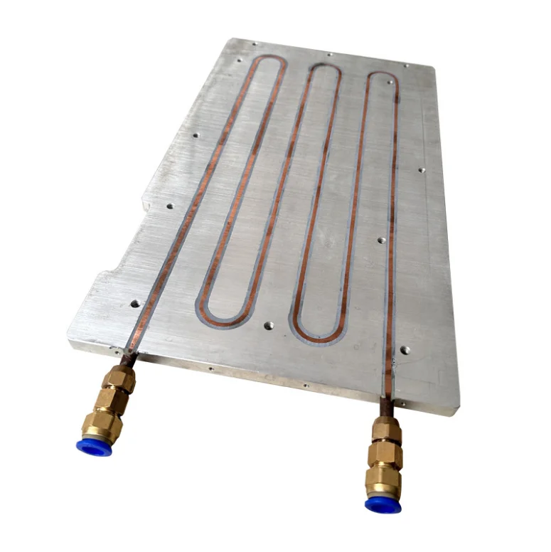 High Power Friction Stir Welding Aluminum Water-cooling Plate Radiator with CNC Machining Drilling