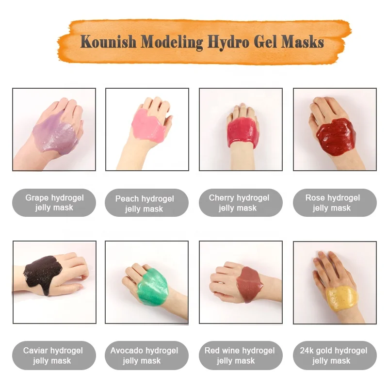 KOUNISH Professional Rose Hydrogel Gel Mask Moisturizing 24K Gold SPA Hydrogel Jelly Mask for Skincare