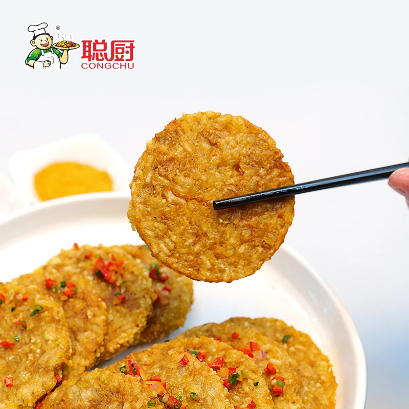 
Sealed Vacuum Pack Fried Lotus Root Pie Organic Vegetable Ready to Eat Instant Convenient Vegetarian Fast Vegan Food 