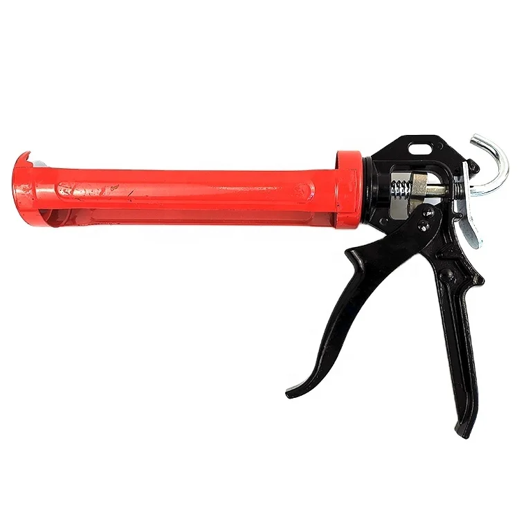 Heavy Duty Hand Tool Drip Free Revolving Barrel manual  Caulking Gun with Silicone Clear Smooth Pin