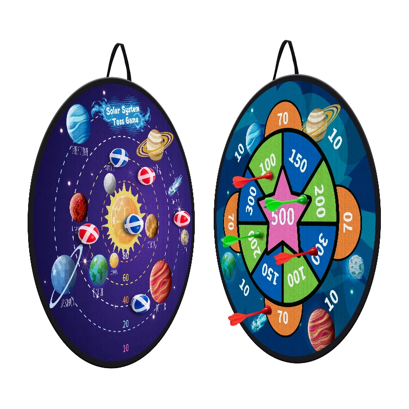 3 in 1 kids dart board game double sided with sticky balls indoor sport outdoor fun family game toys