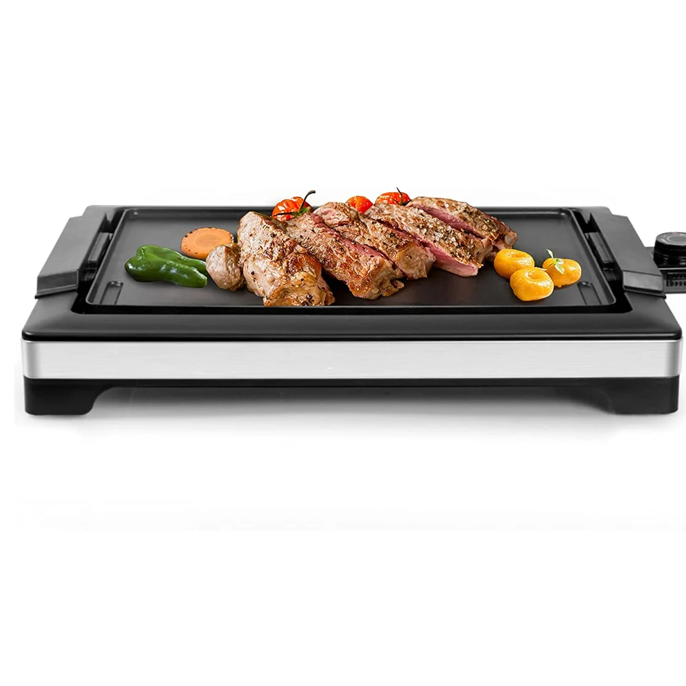 Non-stick Grilling Plate and Cooking Stone- Deluxe Electric Bbq Grills