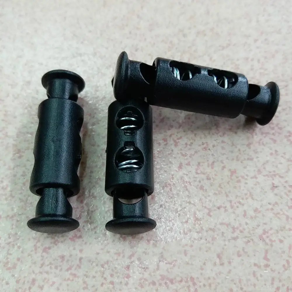 Двойная головка, две части, отверстия, черный шнур, пластиковая пробка