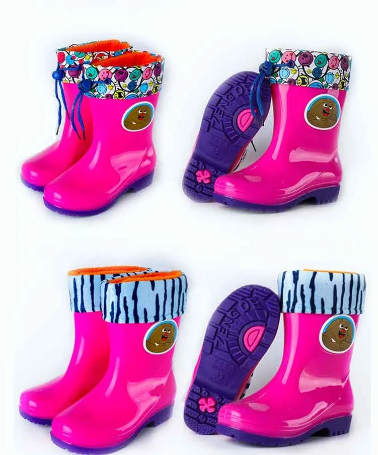 
On Sale Colorful Fashion Shoes Cute Children Pvc Waterproof Baby Cheap Kids Rain Boots 