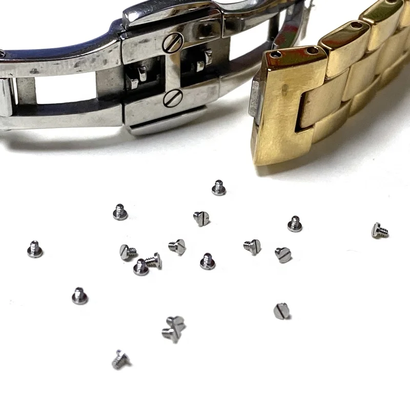 Custom ultra low profile head slotted 0.8mm 1mm micro small mini precise electronic screw for watch