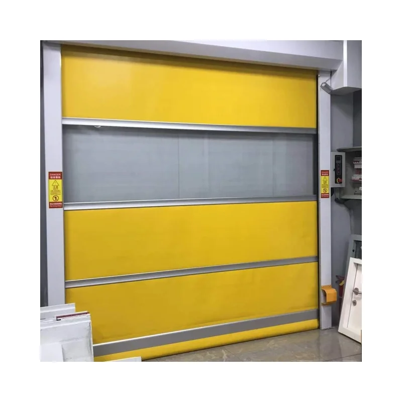Direct Selling Aluminium Track Automatic High Speed Rapid Roll Up Door Price Car Wash PVC High Speed Door