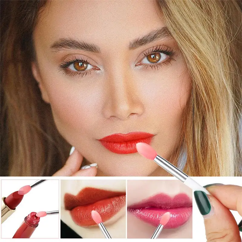 Wholesale Colorful Silicone Lipstick Brush Beauty Skin Care Wash Face Silicone Brush Exfoliating Nose Clean Lip Brush Tool