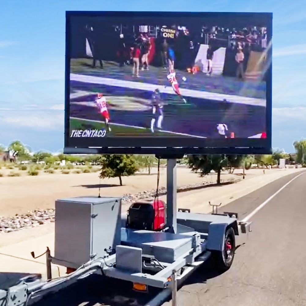 SINOSWAN SL30 Mobile LED Trailer Mobile Billboard Mobile Led Trailer Display Sign Digital Trailer Sign Mounted Car for Sale