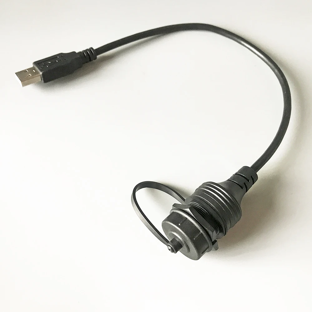 Wholesale IP67 Waterproof USB Cable USB A male to Female Extension Cable Data cord with dust-proof cap