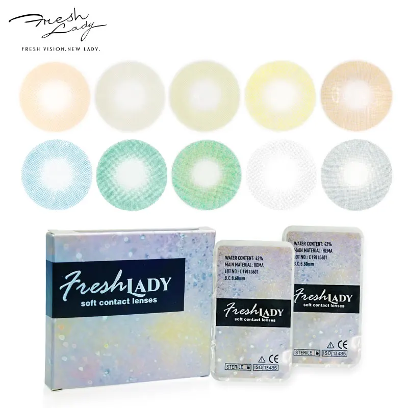 Freshlady Hidrocor 13 colors colored contact lenses customized wholesale contact lenses