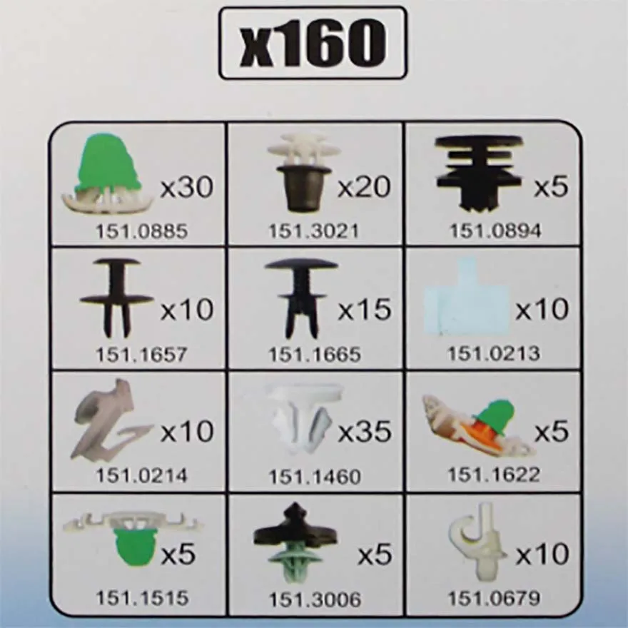 Оптовая продажа с фабрики, акция, Пластиковые Поворотные автомобильные зажимы 160 шт., крепеж