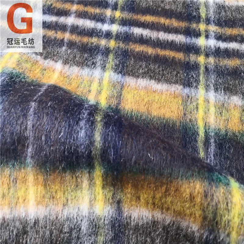 Высококачественная мягкая на ощупь шерстяная Смешанная Классическая Клетчатая Шерстяная Рубашка из полиэстера