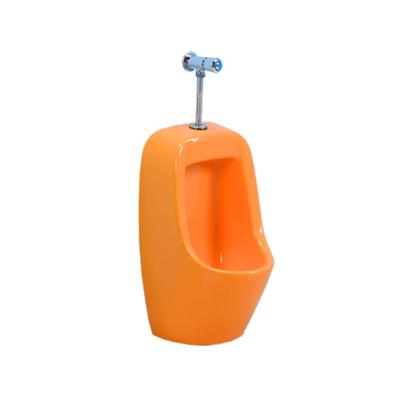 KD-K001UA Charm Orange Colored Bathroom Ceramic Urinal Toilet Bowl for Boys Kindergarten Sanitary Ware Wall Mounted Urine WC