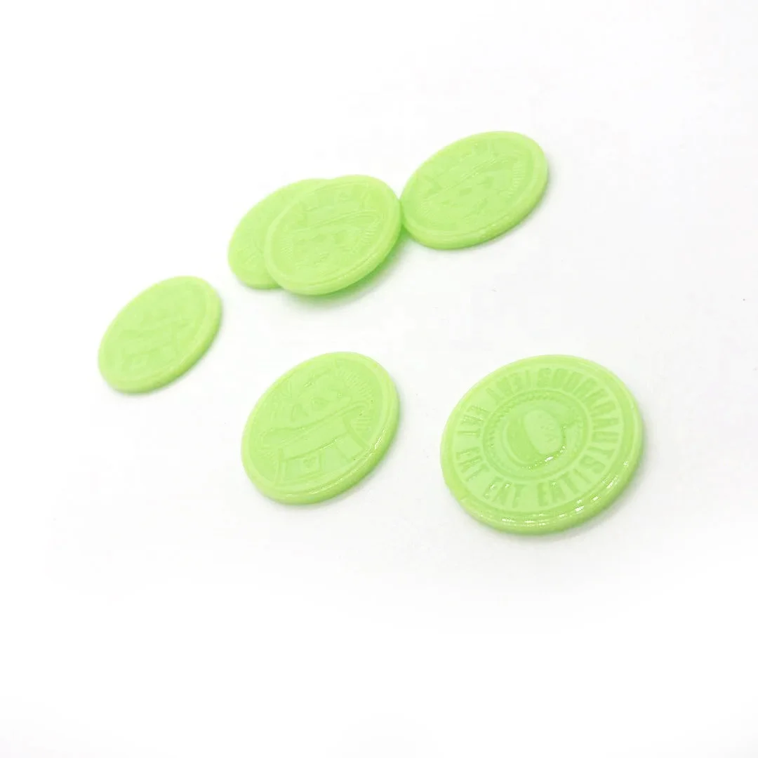 New Arrival Plastic Ocean Red Custom Festival Embossed Drink Token Coin