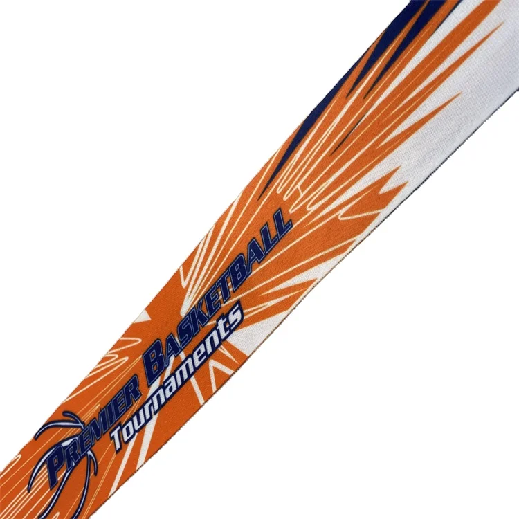 Wholesale custom printed polyester lanyard logo medal lanyard decoration Halloween printed threaded belt