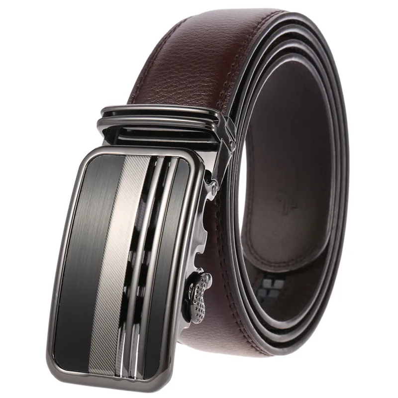 LQbelt Automatic Buckle Belts Genuine Leather Belt For Men OEM Factory Custom Logo Ratchet Belts LQ1909155