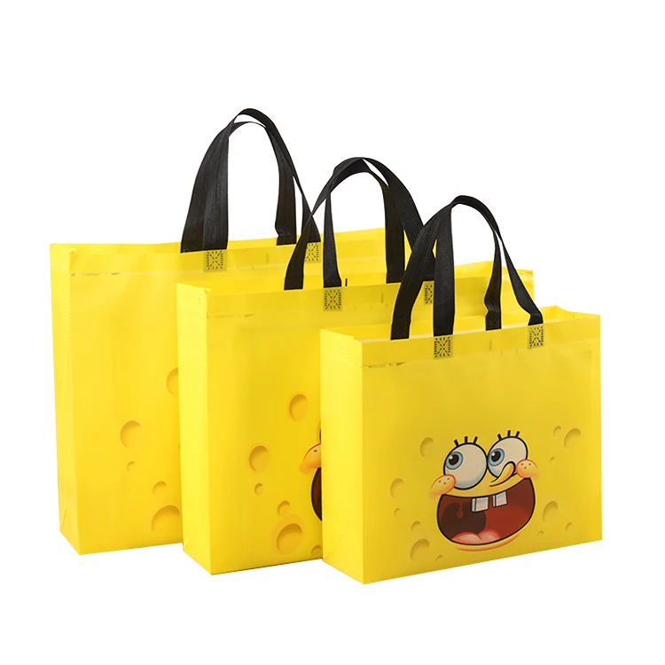 High quality manufacturer cartoon anime cheap ultrasonic eco-friendly non woven shopping tote bag with logo