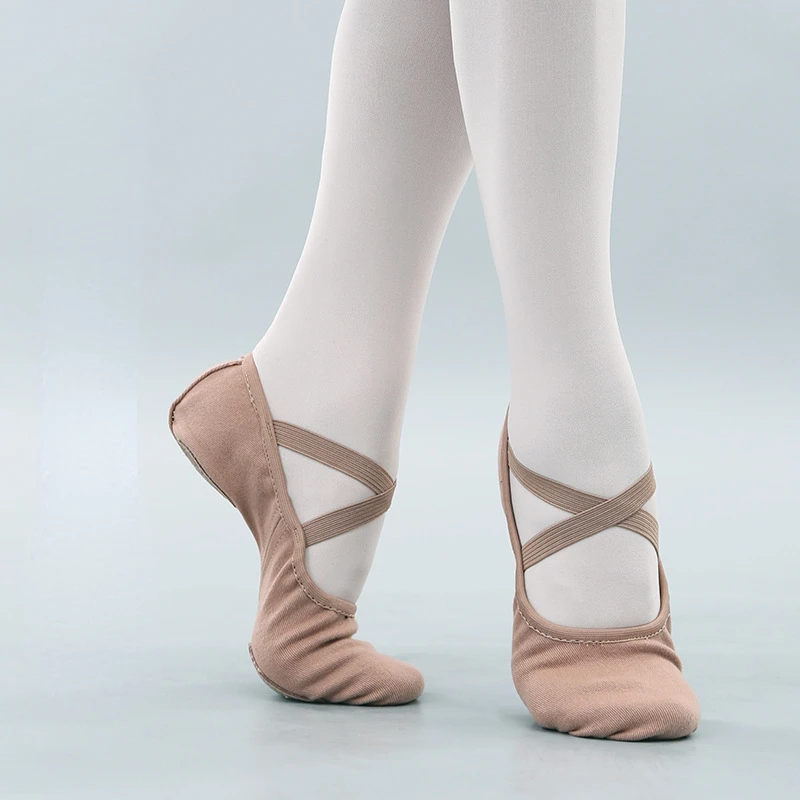Elastic Latin dance practice Soft-soled ballet shoes for adults children Breathable balanced light dance shoes